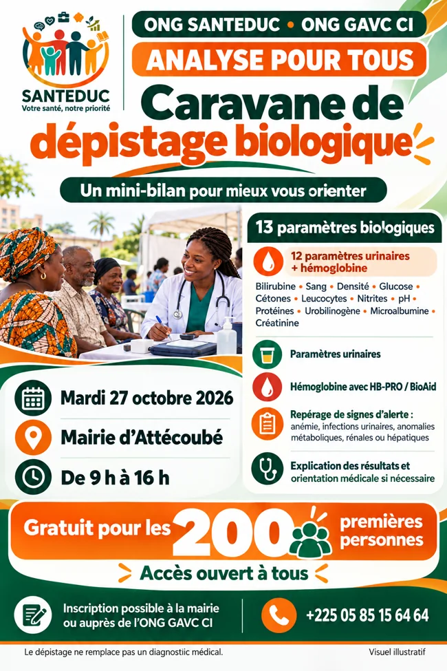 Flyer de la journée du 27 octobre à la mairie d’Attécoubé